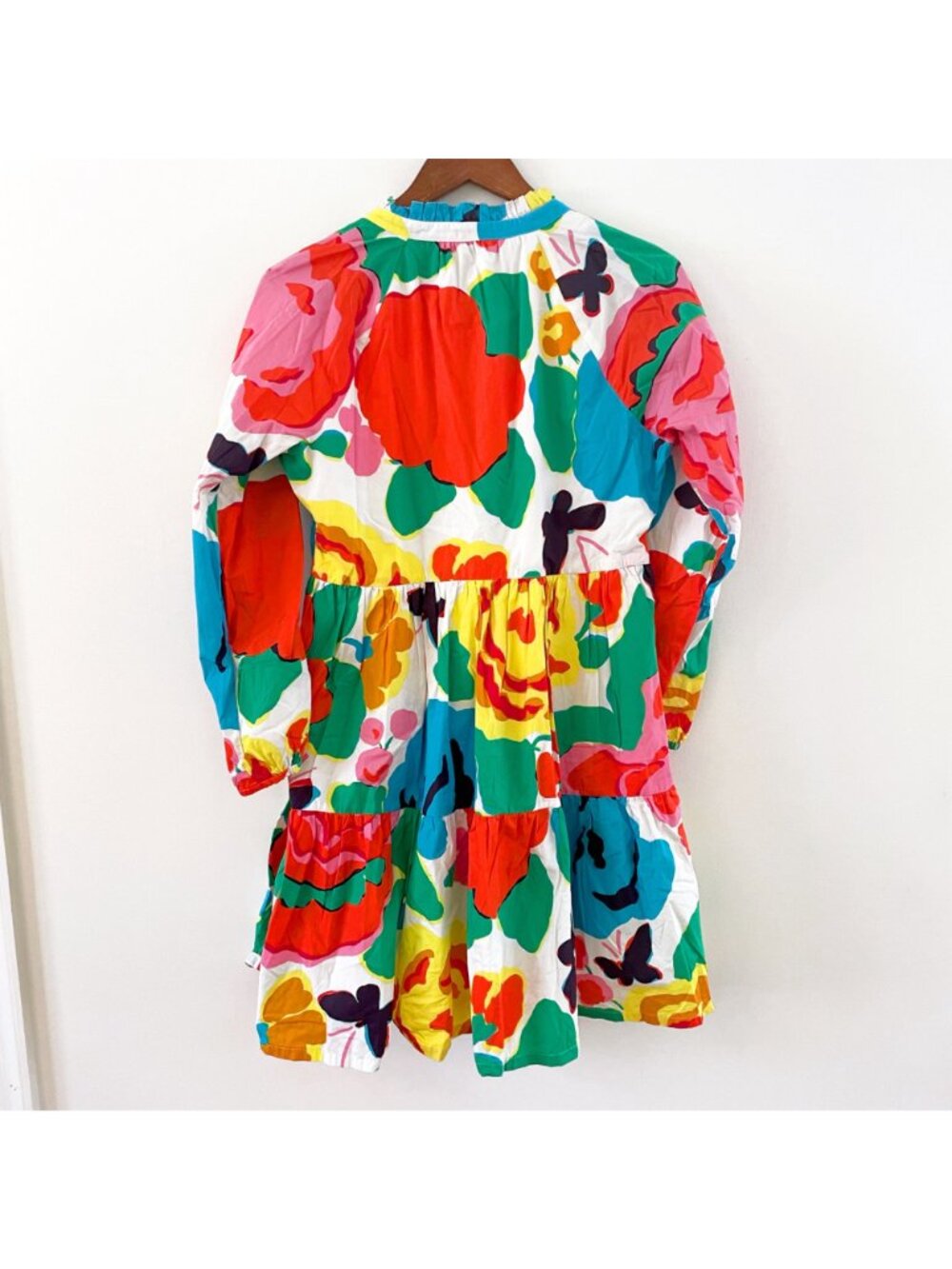 J.Crew Tiered Popover Dress in Ratti Jardin Flora, Size Small - Picture 3 of 5